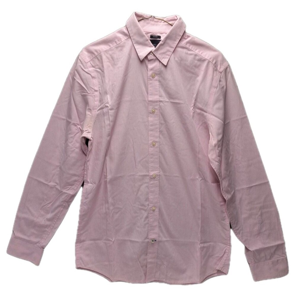 VINTAGE Gap Button Up Shirt Men's Size M Pink Long Sleeve Slim Fit Non Iron